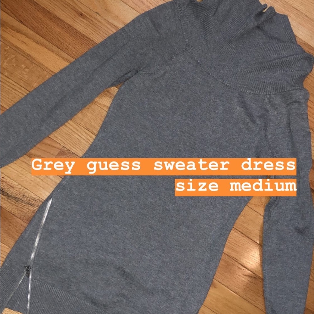 Gray guess sweater dress